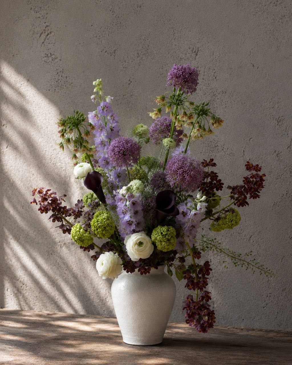 Amethyst floral collection in lavender and burgundy