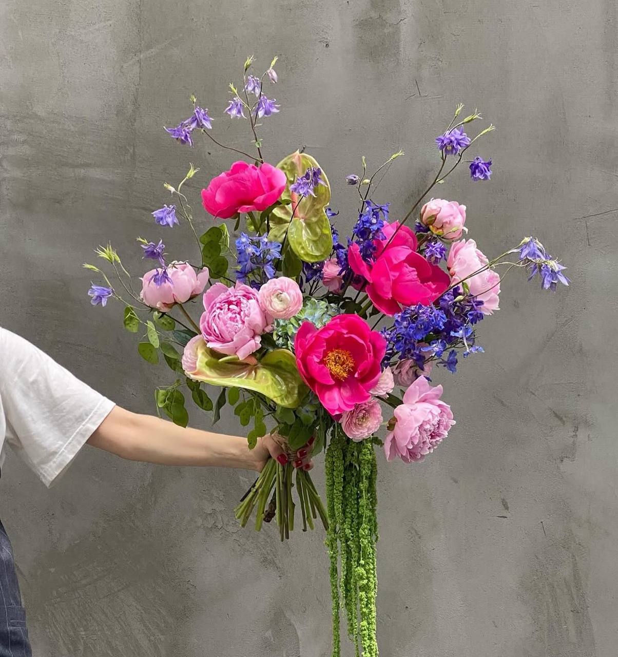 Colourful bespoke bouquet handcrafted in Calgary