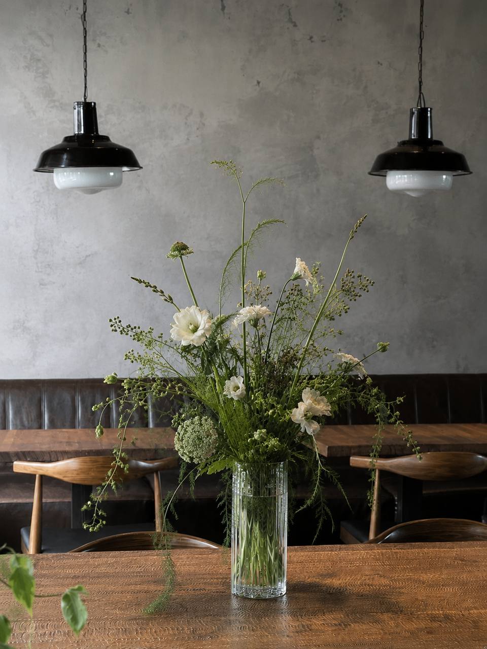 Restaurant and hospitality floral subscription arrangement